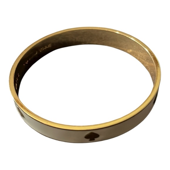 Kate Spade Gold Tone Spade Bangle Bracelet Minimalist Designer Stackable - Picture 3 of 4